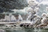 【已售】小八尺精品朝鲜国画《雪景》