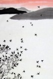 【已售】刘纪 三尺古树归鸦《朝看飞鸟暮飞还》 中国画大家 真迹收藏