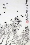 【已售】刘纪 三尺古树归鸦《朝看飞鸟暮飞还》 中国画大家 真迹收藏