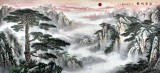 【已售】王凌云小八尺迎客松山水画《迎客纳福》