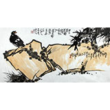 刘纪 三尺竹子画《石上凌风》 中国画大家 真迹收藏（询价）
