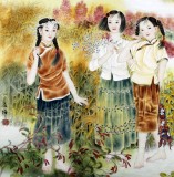 【已售】著名工笔画家赵逸梅仕女图