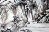 【已售】刘洋小六尺国画山水《千峰竞秀万壑争流》