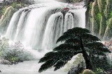 【已售】吴东六尺聚宝盆风景画《源远流长》