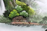 【已售】吴东四尺聚宝盆风景画《源远流长》