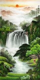 【已售】吴东四尺聚宝盆山水画《源远流长》
