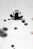 【已售】禅意画家周自豪三尺水墨荷花《一花一世界》(询价)