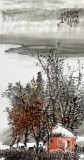 黄奇松三尺客厅山水画《牧归图》