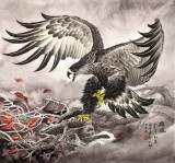 办公室雄鹰展翅图雄风- 雄鹰展翅图- 99字画网