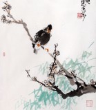 【已售】刘纪四尺三开书房挂画《雅趣》