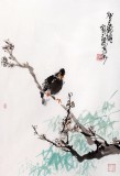 【已售】刘纪四尺三开书房挂画《雅趣》