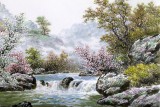QA朝鲜一级艺术家蔡京华作品《故乡花季》