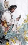SK名家赵金鸰四尺祈福好运济公图《聊天》(询价)