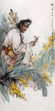 SK名家赵金鸰四尺祈福好运济公图《聊天》(询价)