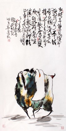 【已售】刘纪 四尺奔马图《林暗草惊风》 中国画大家 真迹收藏