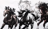 【已售】绥化美协理事徐鸿军四尺八骏图《八骏雄风》