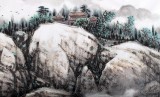 【已售】名家赵金鸰四尺水墨山水画《春光无限》(询价)