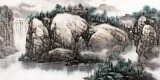 【已售】名家赵金鸰四尺水墨山水画《春光无限》(询价)