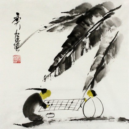 黑龙江民族书画院副院长齐根石三尺斗方