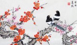 【已售】北京美协凌雪四尺国画梅花《喜上梅梢》