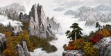 QA朝鲜一级艺术家 陈龙 作品《金刚之秋》