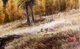 【已售】朝鲜一级艺术家 金光城 作品《小白山》