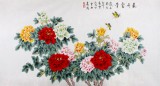 【已售】北京美协凌雪六尺牡丹画《花开富贵》