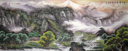 【已售】丈二中国山水画《江山锦绣》