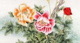 【已售】北京美协凌雪四尺斗方牡丹画《花开富贵》
