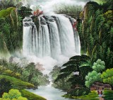 【已售】吴东六尺聚宝盆风景画《福地安居图》