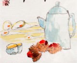 【已售】刘纪 小尺寸精品字画《清香茶味浓》 中国画大家 真迹收藏（询价）