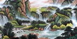 【已售】宁良成六尺风水画《流水生财》