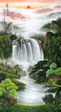 【已售】吴东六尺聚宝盆风景画《福地安居图》