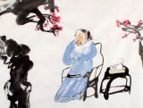 【已售】刘纪 三尺斗方汪士慎赏梅图 河南著名老画家