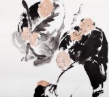 陈漫之四尺斗方国画人物《城中无此好秋阳》（询价）
