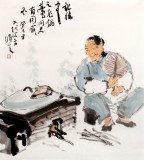 陈漫之小尺寸村中慈母《记忆中之老锅台》（询价）