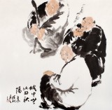 陈漫之四尺斗方国画人物《城中无此好秋阳》（询价）