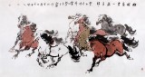 SKSD中美协会员 画坛名家王向阳六尺八骏图《雄风万里》(询价)