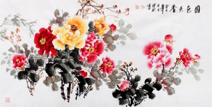 【已售】 国家一级美术师王宝钦四尺《国色天香》(询价)