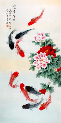北京美协凌雪四尺牡丹画《富贵有余》 - 牡丹画- 99字画网