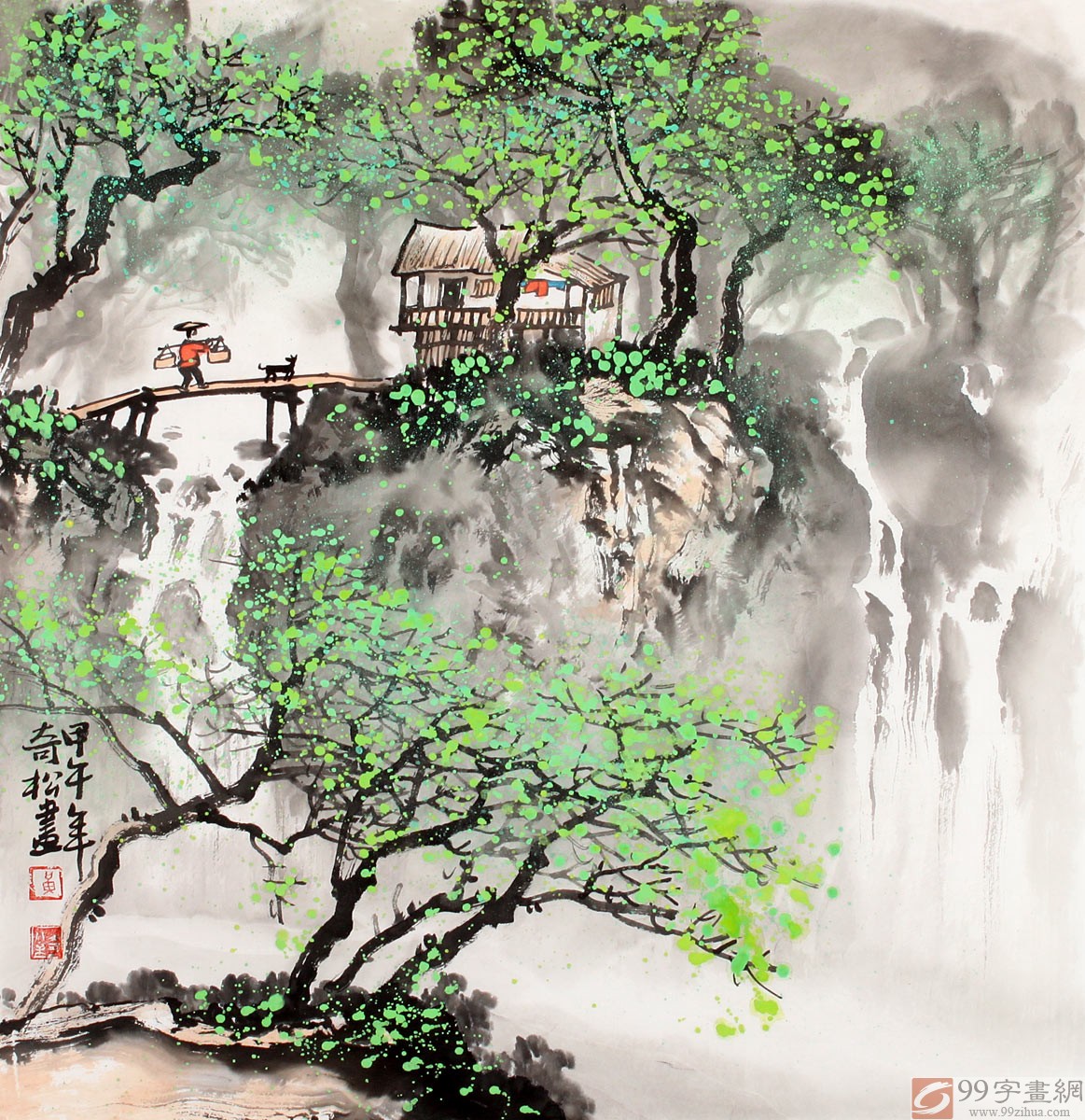 (摘自美术报) 在桂林山水画界,黄奇松是我较早关注的一位中青年画家