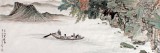 【已售】刘洋三尺山水画《春江客船图》