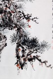 gp李胜春三尺古松人物画《道法自然》