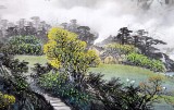 【已售】张慧仁六尺彩墨山水画《雨后青山景更奇》