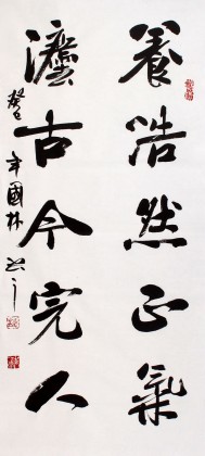 【已售】著名书法家朱国林作品《养浩然正气》