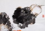 QA中美协会员 画坛名家王向阳四尺斗方《衣食无忧》