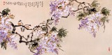 QA中美协会员 画坛名家王向阳四尺《春晓紫藤开》(询价)