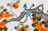 【已售】北京美协凌雪四尺柿子画《事事如意》