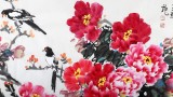 【已售】著名花鸟画家曲逸之小八尺《富贵祯祥》