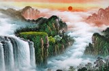 【已售】吴东六尺风水画《聚宝盆》